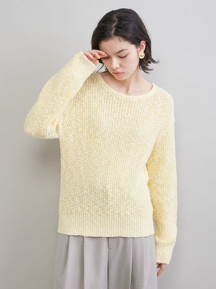 ボートネック片畔ニット(ニット)｜トップス｜Mila Owen（ミラ