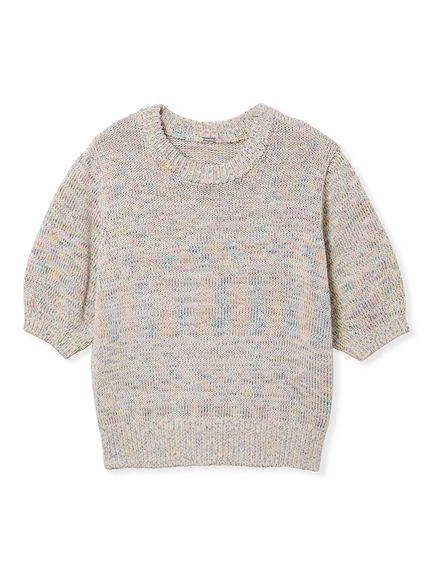 NKNIT ハーフスリーブニット ミックスヤーンハーフスリーブニット(ニット)｜トップス｜Mila Owen