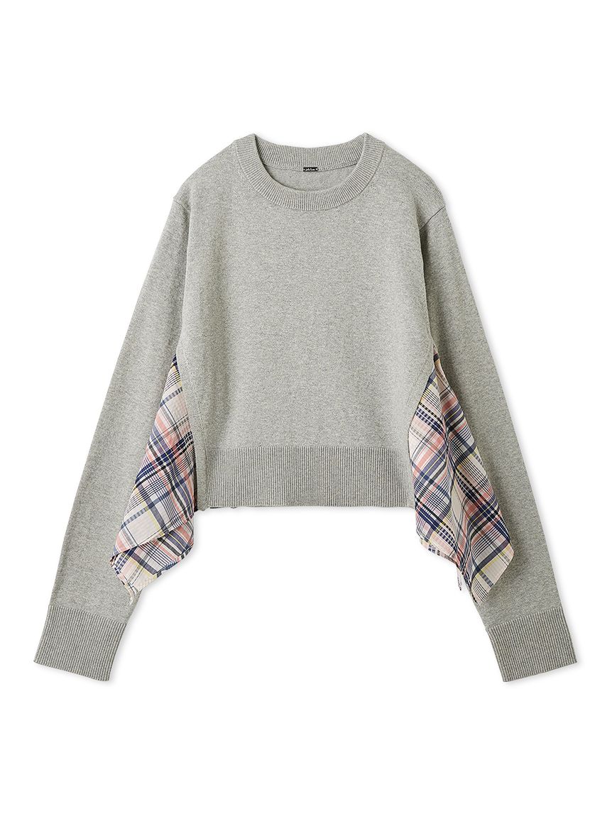 カシミヤコットンストライプドッキングニット(ニット)｜トップス｜Mila