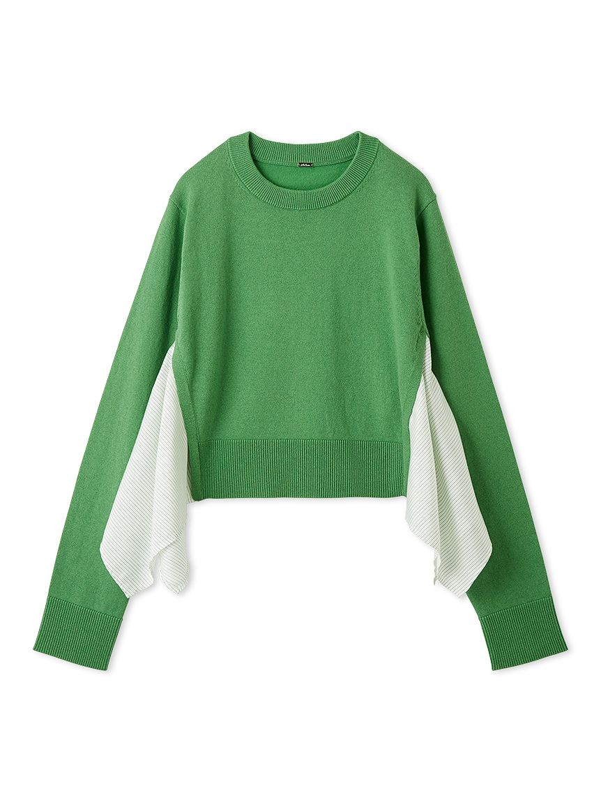 カシミヤコットンストライプドッキングニット(ニット)｜トップス｜Mila