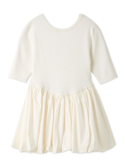 Hanaちゃん　新品☆Mila Owen 袖口リボンニット ウォッシャブル】ドライタッチ袖リボンニットプルオーバー(ニット