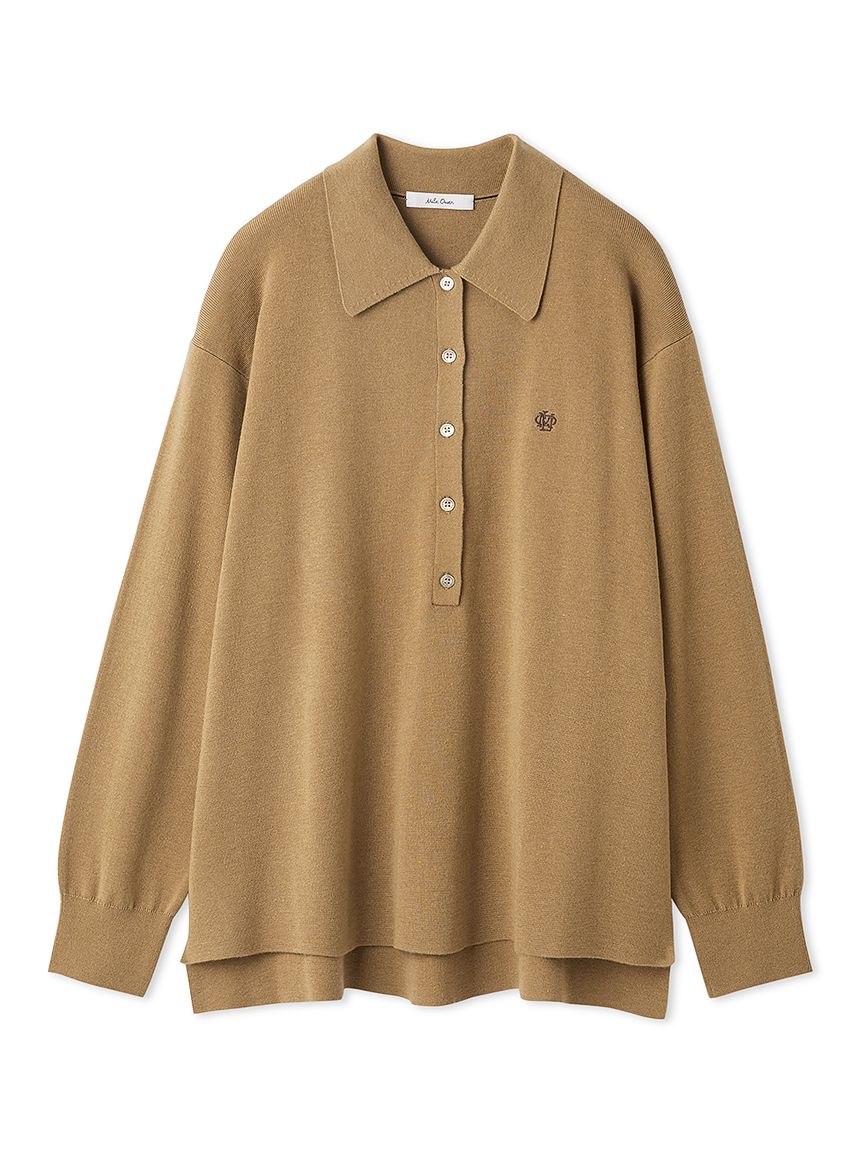 シルク混スキッパーポロニット(ポロシャツ)｜トップス｜Mila Owen