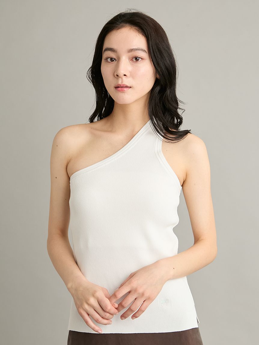 クールタッチワンショルリブニット(ニット)｜トップス｜Mila Owen