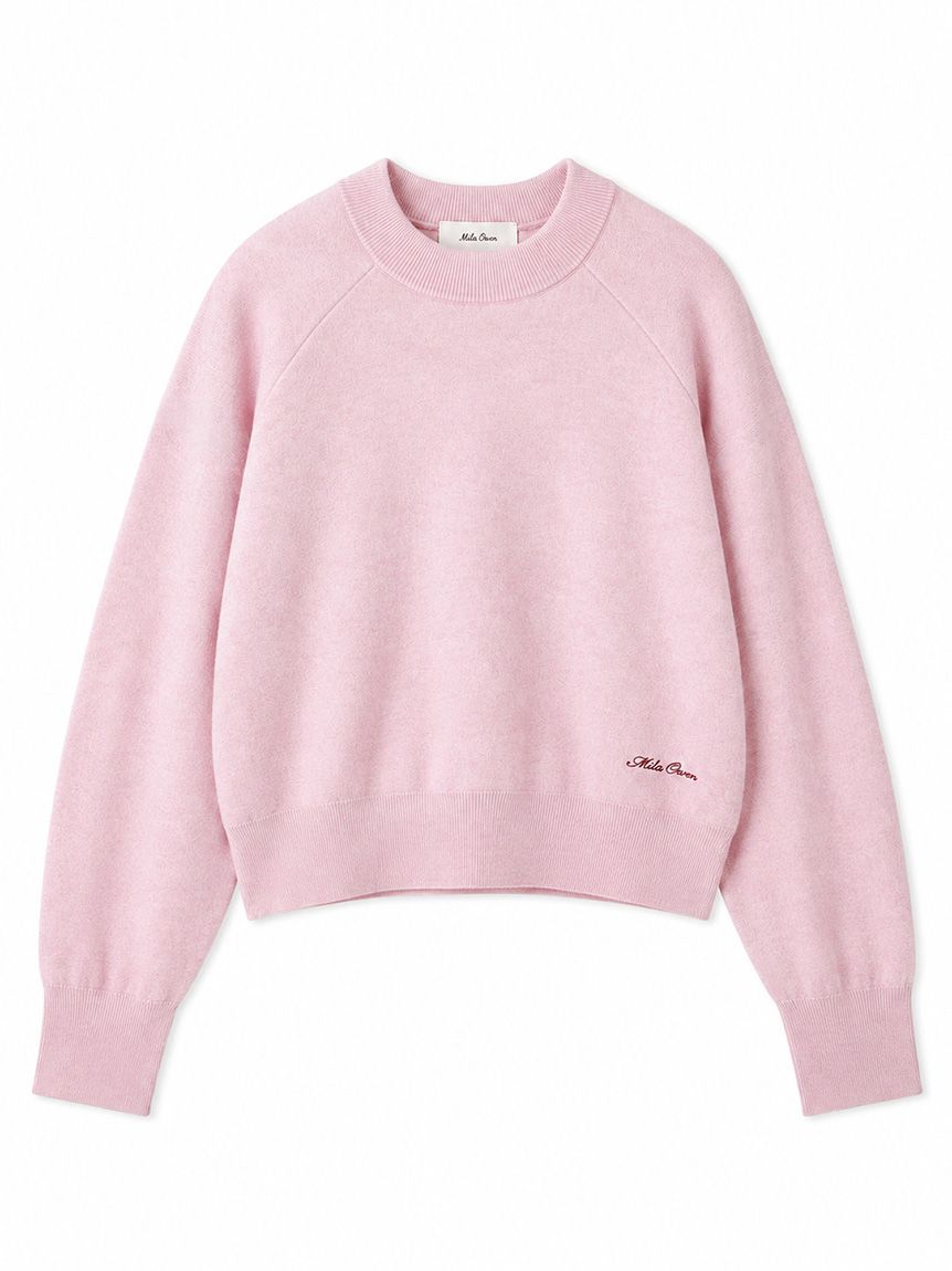 wool100％クルーネックショート丈ニット(ニット・セーター