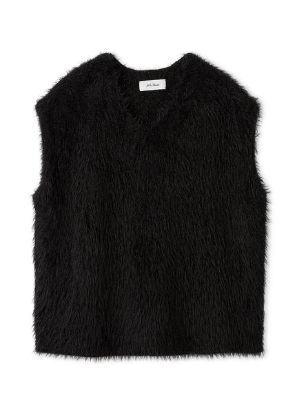 ミラオーエン　ベスト　美品 共ベルト付きオーバーサイズノーカラーベスト（ベスト）｜Mila