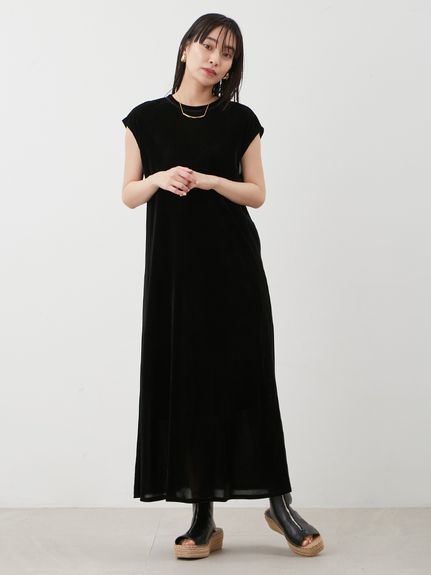 MASH SUMMER WEEK限定】バックシャンフレンチスリーブベロア
