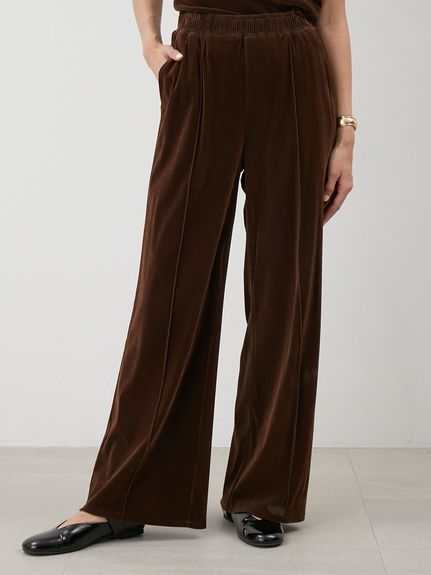 セットアップ対応】ベロアSET UPウエストゴムイージーパンツ