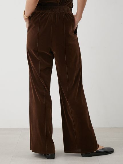 セットアップ対応】ベロアSET UPウエストゴムイージーパンツ