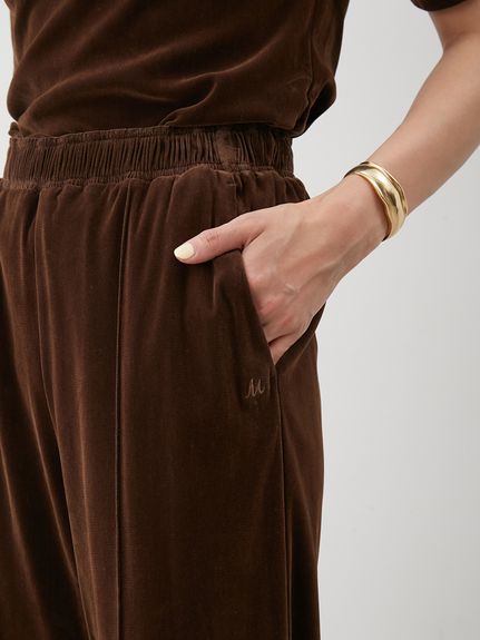 セットアップ対応】ベロアSET UPウエストゴムイージーパンツ