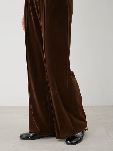 セットアップ対応】ベロアSET UPウエストゴムイージーパンツ