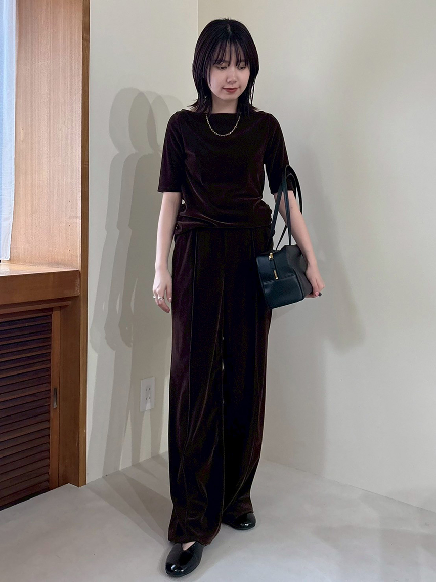 セットアップ対応】ベロアSET UPウエストゴムイージーパンツ