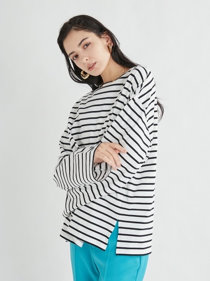 ボートネックオーバーサイズボーダープルオーバー カットソー トップス Mila Owen ミラオーウェン の通販サイト 公式