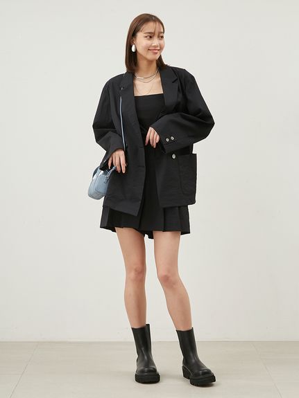 「Mila Owen」 キャミソールブラウス 0 ネイビー レディース 付け襟つき4WAYオフショルブラウス【ウォッシャブル】(シャツ