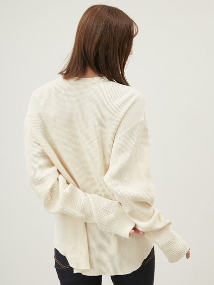【完売品】　ミラオーウェン　ワッフルヘンリーカットトップス Mila Owen｜ワッフルヘンリーカットトップス | Rakuten Fashion