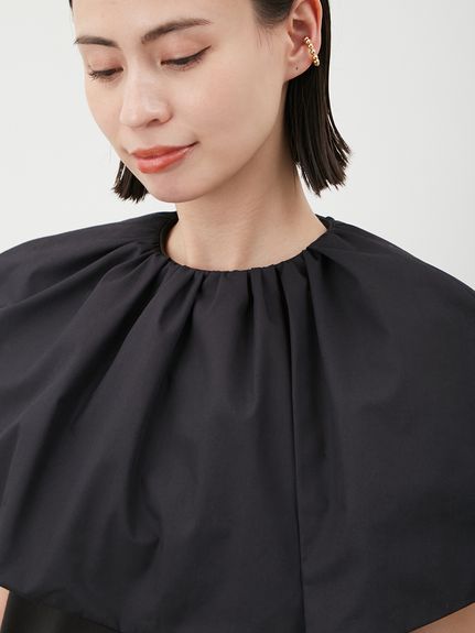 【Mila Owen】 アシメカラー布帛ドッキングカットトップス Mila Owen｜アシメカラー布帛ドッキングカットトップス