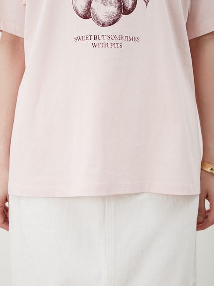フルーツモチーフグラフィックTシャツ(カットソー)｜トップス