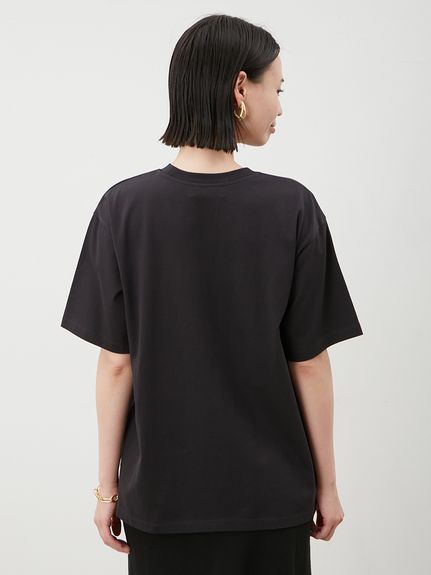 フラワーモチーフプリント刺繍Tシャツ(Tシャツ)｜トップス｜Mila