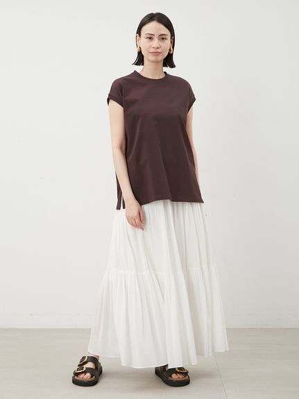 WEB限定カラー】ハイラインフレンチスリーブカットトップス