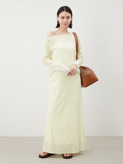 tシャツ ボートネックフロッキーベロアプルオーバー レディース ボートネックフロッキーベロアプルオーバー｜&mall（アンド