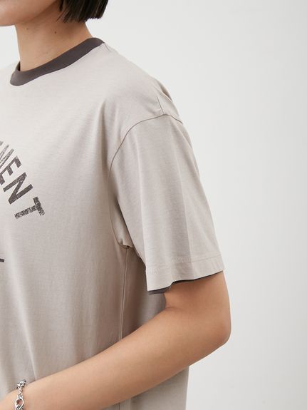 オーバーサイズプリントリンガーTシャツ(Tシャツ)｜トップス｜Mila