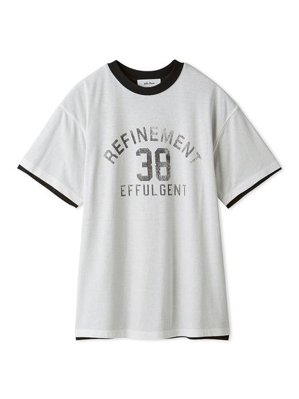 オーバーサイズプリントリンガーTシャツ(Tシャツ)｜トップス｜Mila