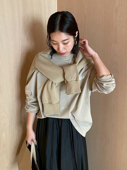 スリーブプリントグラフィックロンT(Tシャツ)｜トップス｜Mila Owen