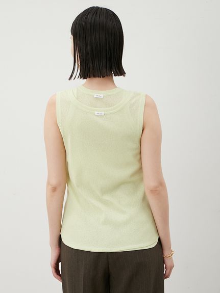 tシャツ イージーケアタンクレイヤードカットトップス レディース イージーケアタンクレイヤードカットトップス（Tシャツ