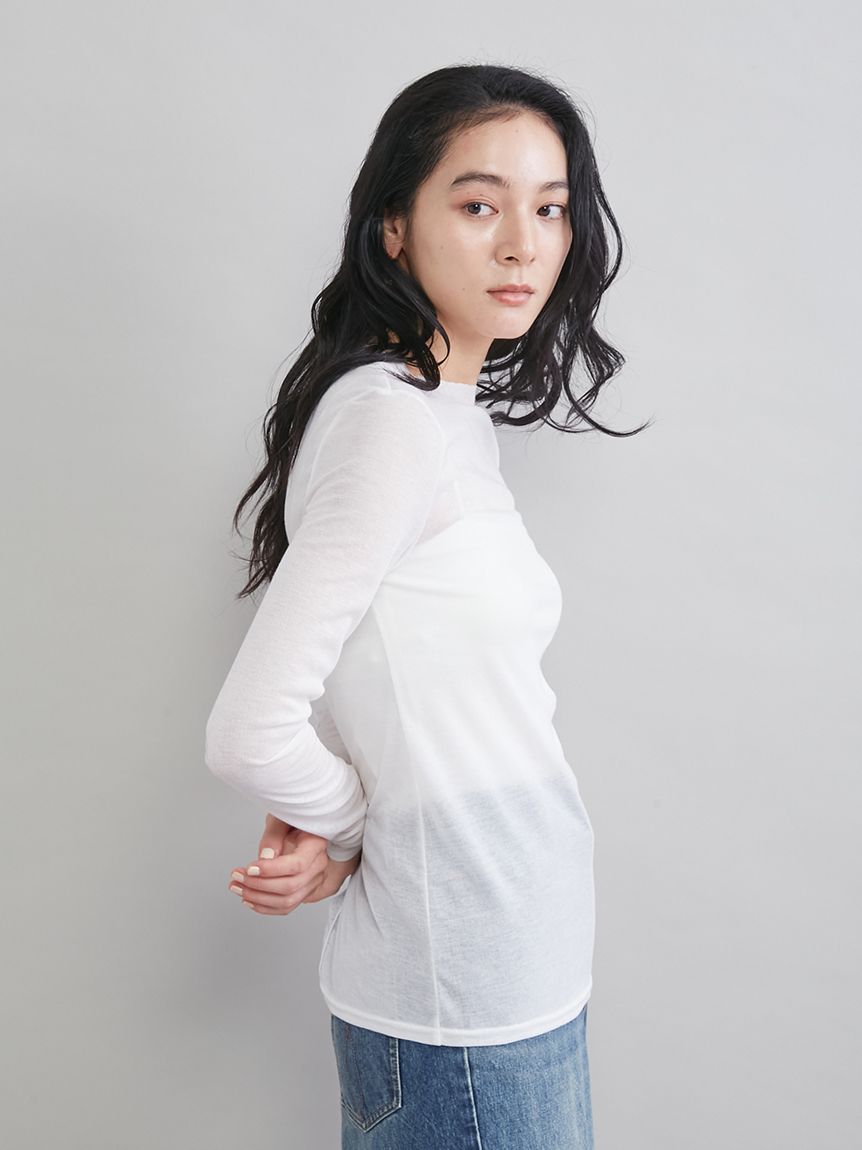ウールテンセルシアーロングTシャツ(Tシャツ)｜トップス｜Mila Owen