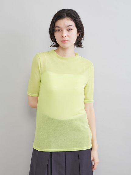 ウールテンセルハーフスリーブシアーT(Tシャツ)｜トップス｜Mila Owen