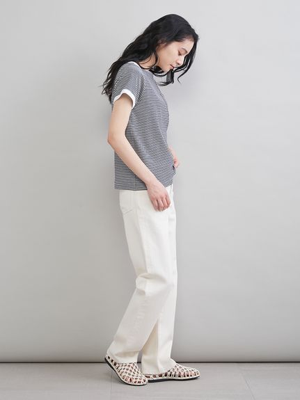 ボートネックコンパクトTシャツ(Tシャツ)｜トップス｜Mila Owen（ミラ
