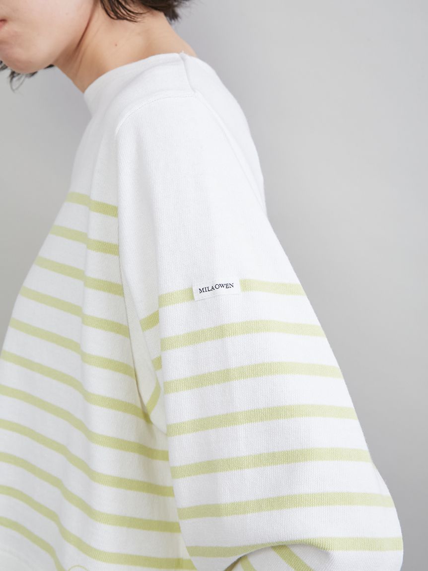 ボートネック短丈パネルボーダー(Tシャツ)｜トップス｜Mila Owen（ミラ