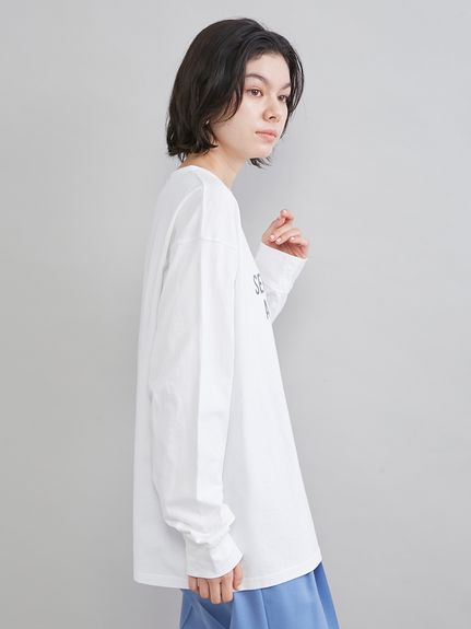 TKさん 3段ロゴグラフィックロングTシャツシャツ(ニット)｜トップス｜Mila