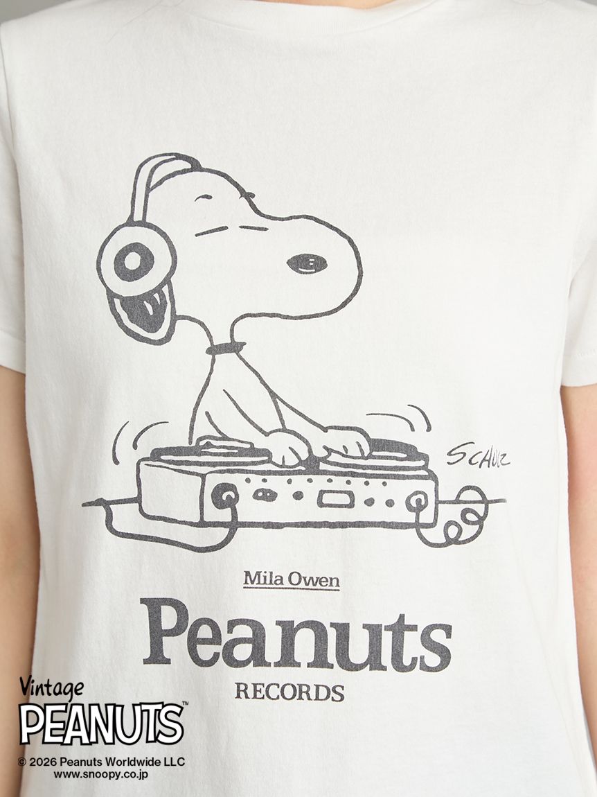 PEANUTS RECORDS】スヌーピーTシャツ(Tシャツ)｜トップス｜Mila Owen