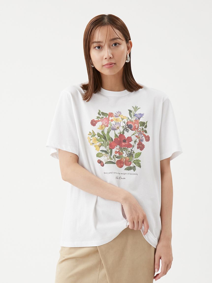 ボタニカルグラフィックTシャツ(Tシャツ)｜トップス｜Mila Owen（ミラ