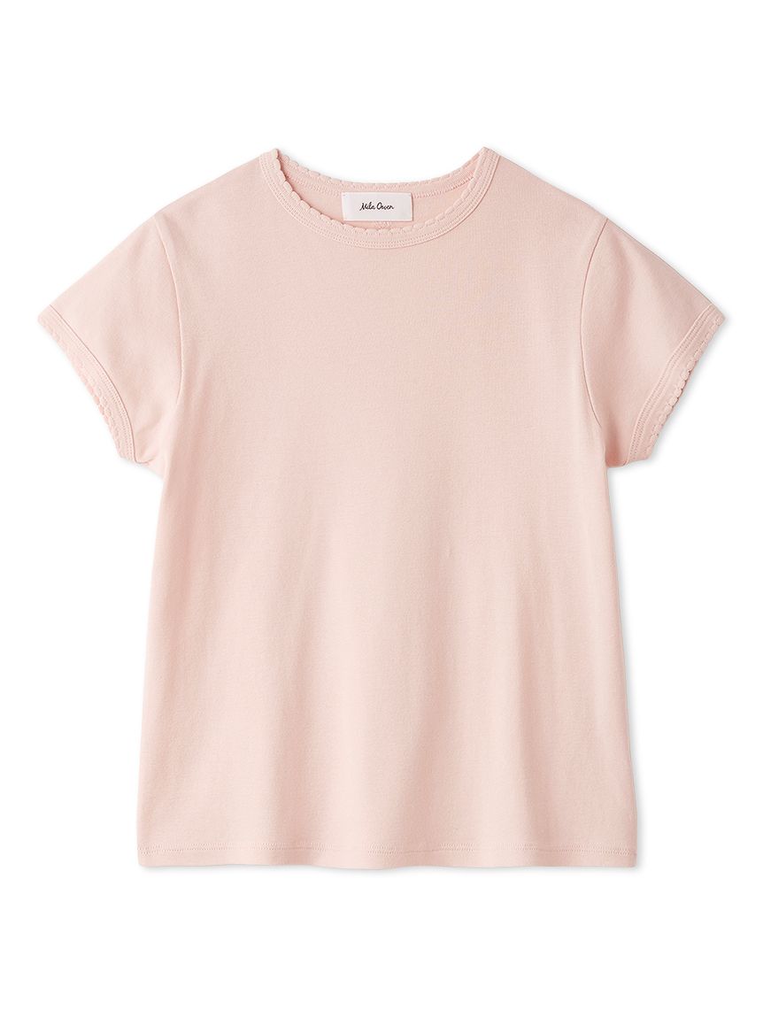 Mila Owen - miesrohe デザインカラーカットソートップス 接触冷感】スカラップデザインコンパクトTシャツ(Tシャツ)｜トップス