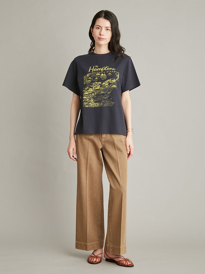 MapPatternグラフィックTシャツ(Tシャツ)｜トップス｜Mila Owen（ミラ