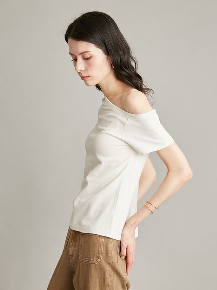 アシンメトリーネックTシャツ(Tシャツ)｜トップス｜Mila Owen（ミラ