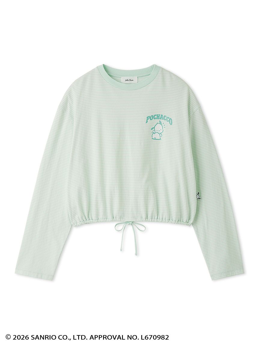 ポチャッコ】裾ドロストボーダーロングTシャツ(Tシャツ・カットソー