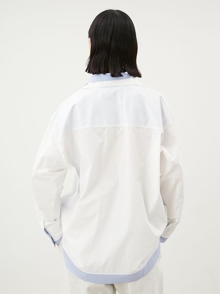 ダブルレイヤード見えオーバーシャツ(シャツ)｜トップス｜Mila