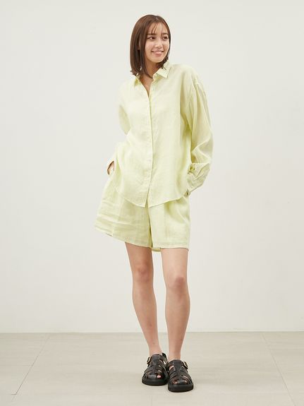フレンチリネンオーバーサイズシャツ(シャツ)｜トップス｜Mila