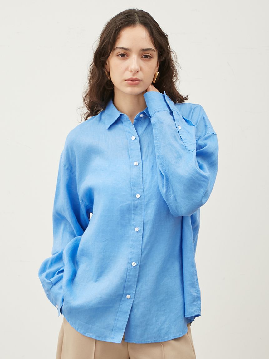 フレンチリネンオーバーサイズシャツ(シャツ)｜トップス｜Mila