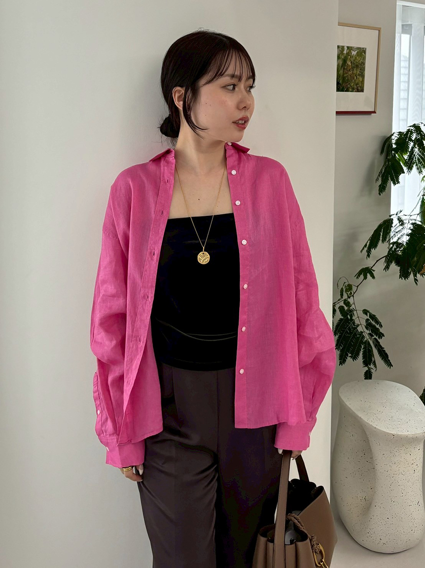 Mila Owen（ミラオーウェン）の「フレンチリネンシャツ【手洗い
