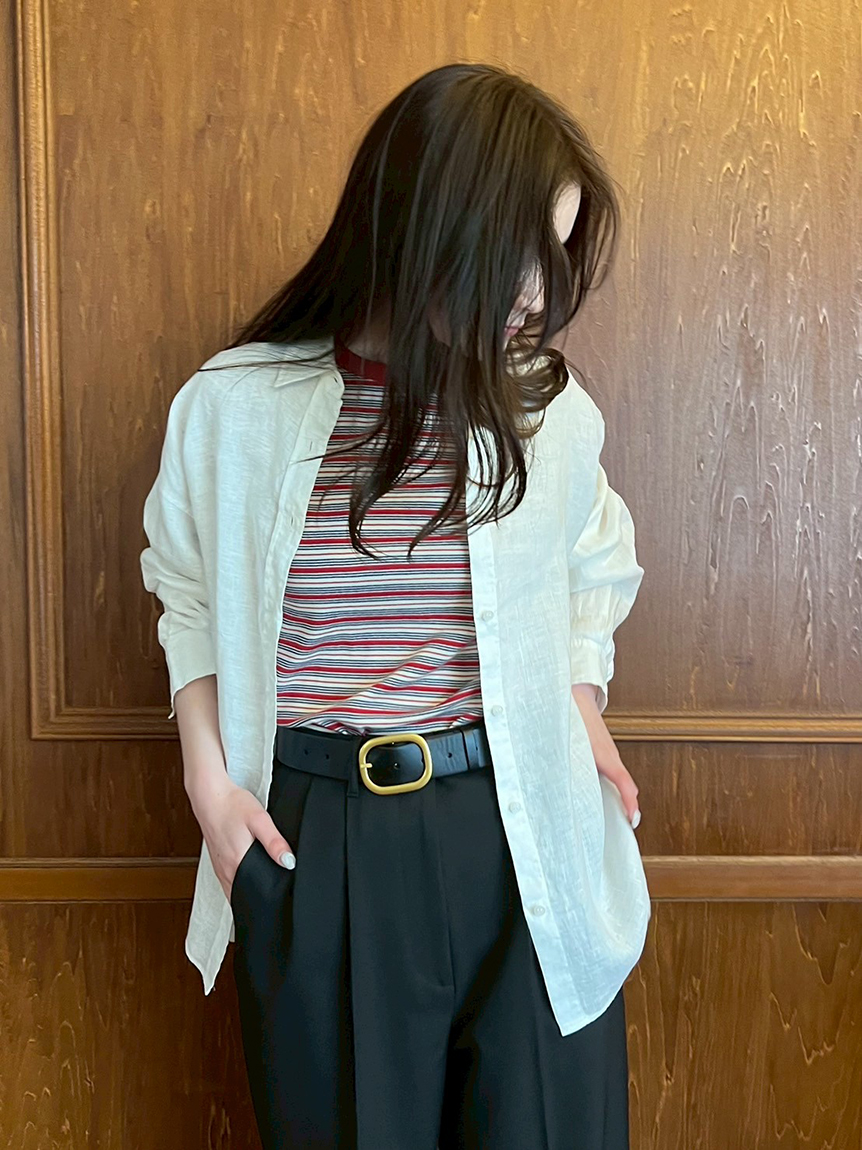 フレンチリネンオーバーサイズシャツ(シャツ)｜トップス｜Mila