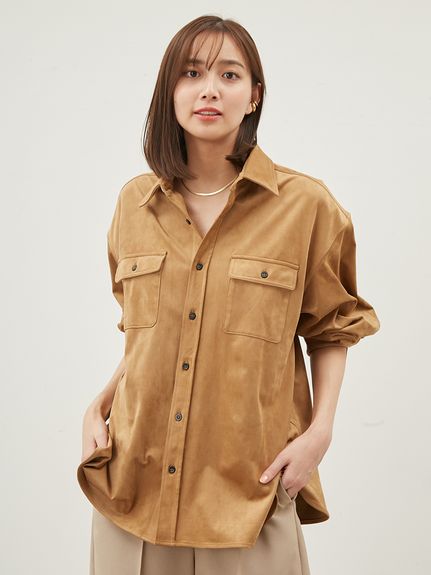 トップス ZIIIN AVENO SUMI フラップデザインファブリックオーバーシャツ(シャツ)｜トップス