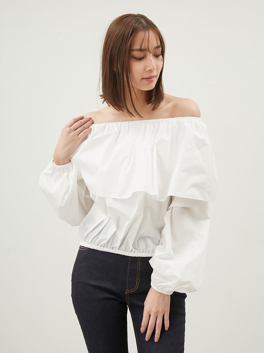 付け襟つき4WAYオフショルブラウス【ウォッシャブル】(シャツ
