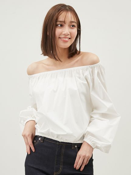 口コミ・レビュー評価が高いおすすめ人気商品の通販 付け襟つき4WAYオフショルブラウス【ウォッシャブル】(シャツ トップス