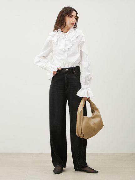 セール 50%OFF】ラッフルスリーブショート丈ブラウス(506599329