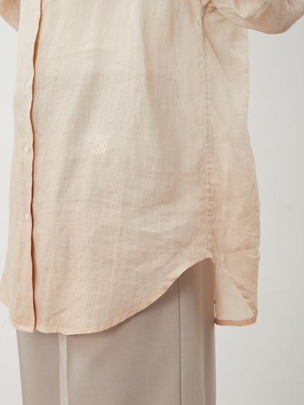 完売　MilaOwen（ミラ オーウェン） ラミー100％　袖スリットシャツ ラミー100％袖スリットシャツ(シャツ)｜トップス｜Mila Owen