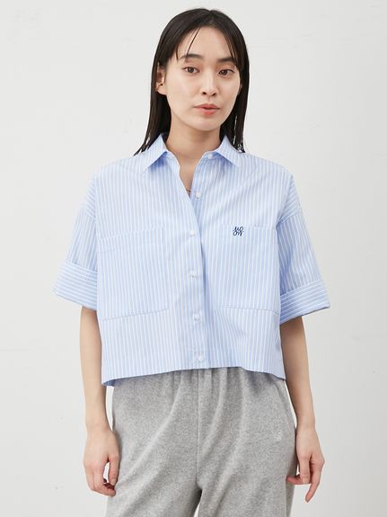 Mila Owen 釦ダウンクロップド丈コンパクトシャツ 釦ダウンクロップド丈コンパクトシャツ(シャツ)｜トップス｜Mila