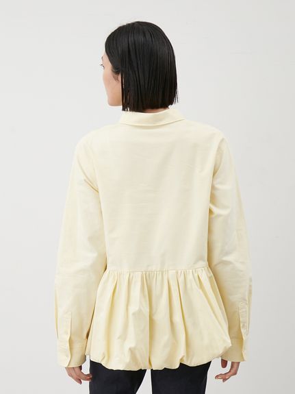 釦ダウン裾バルーンペプラムシャツ(シャツ)｜トップス｜Mila Owen